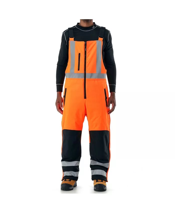 

Большие и высокие мужские утепленные светоотражающие комбинезоны Hi Vis Softshell High-Bib, -20°F (-29°C) Refrigiwear, оранжевый