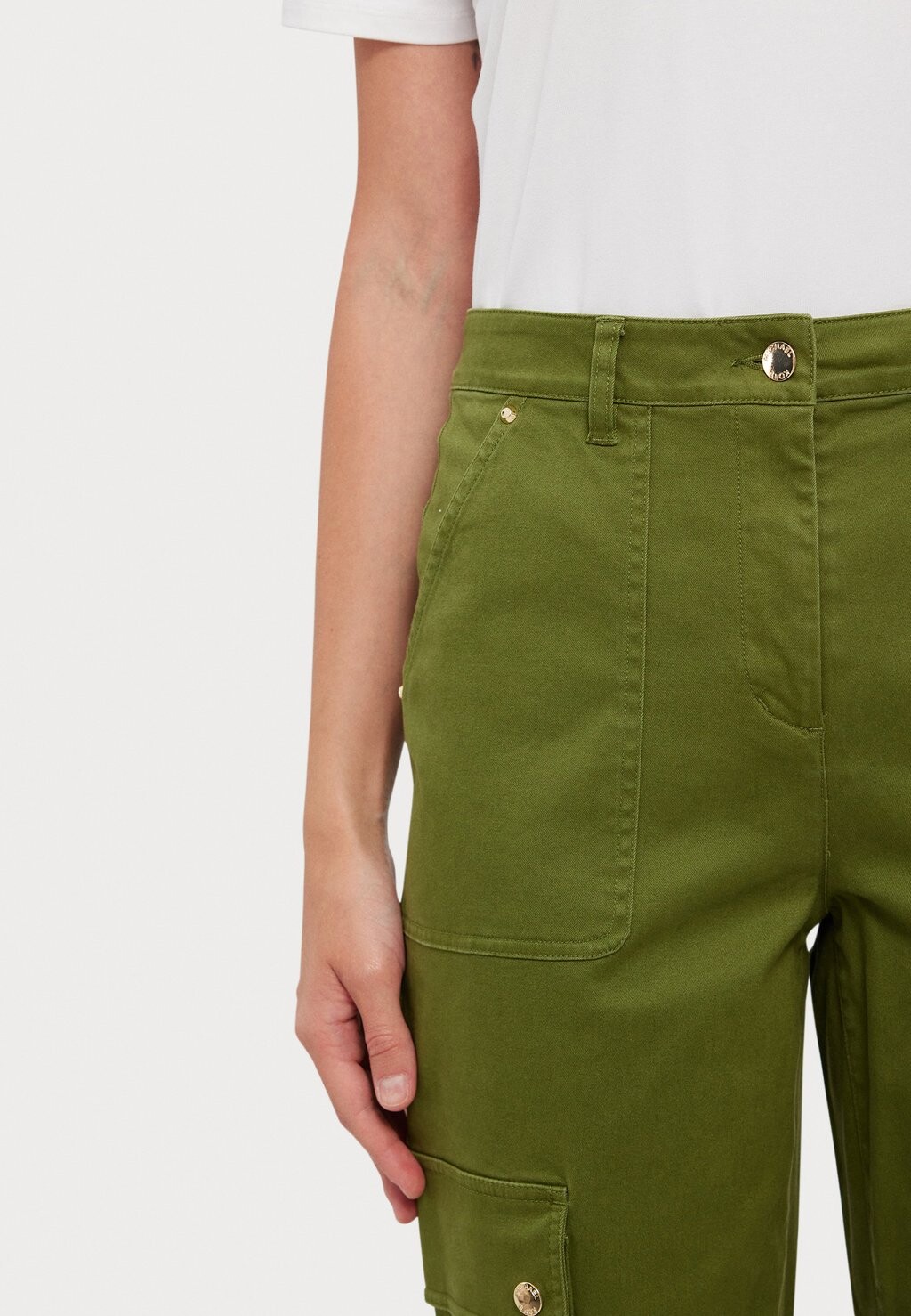 

Брюки с боковыми карманами CUFF PANT MICHAEL Michael Kors, хаки