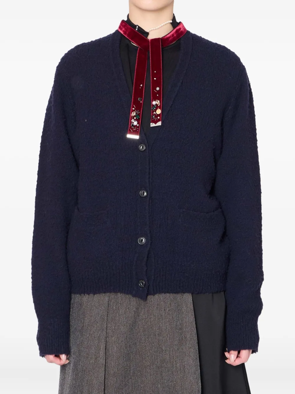 

Декорированный кардиган на пуговицах Kolor, синий