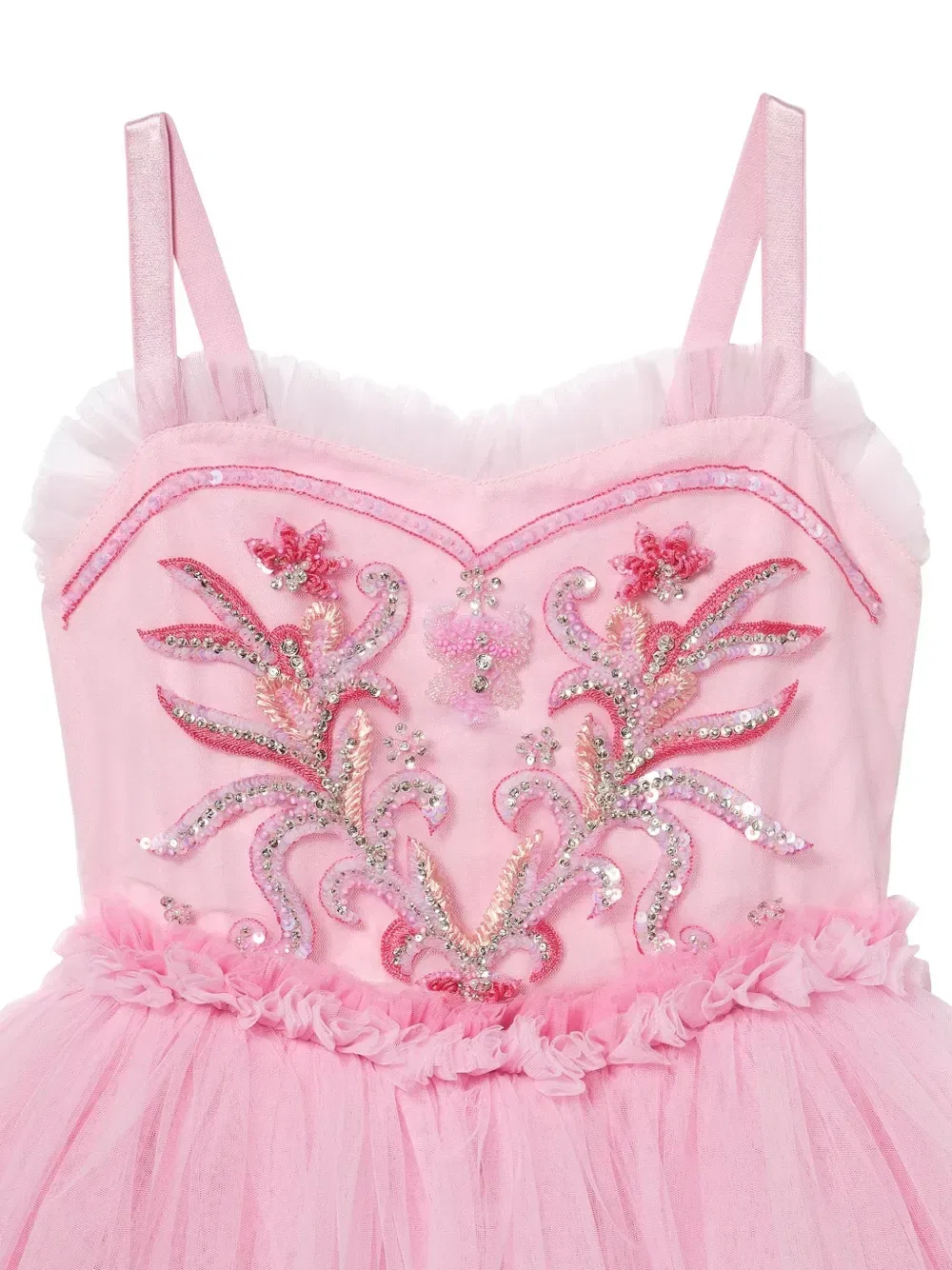 Платье из тюля кораллово-розового цвета Tutu Du Monde — фото 3