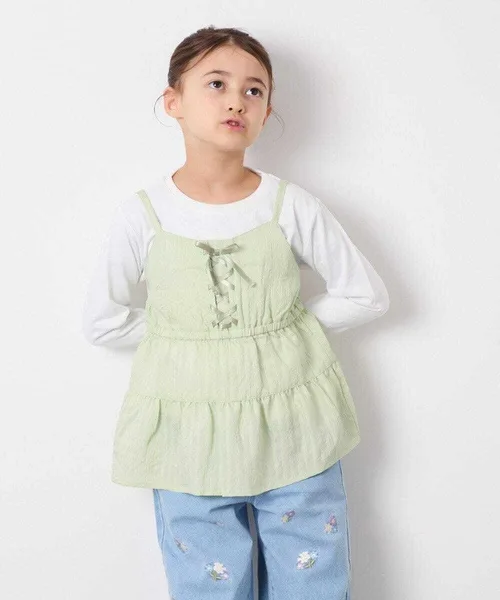 Детский топ 3WAY LAYERED CAMISOLE a.v.v ivory — фото 4