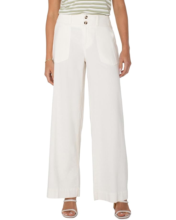 

Брюки Liverpool Los Angeles Petite Utility Patch Pocket Wide Leg, цвет Whipped Cream