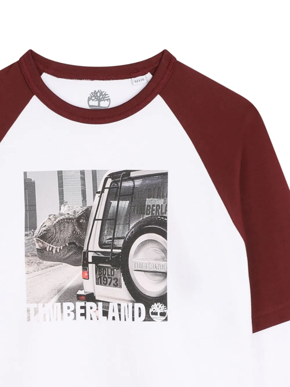 Футболка с графическим принтом и длинными рукавами Timberland Kids, белый — фото 3