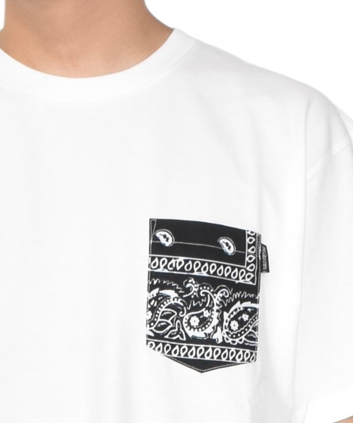 

Футболка с карманом и принтом DOUBLE STEAL, белая