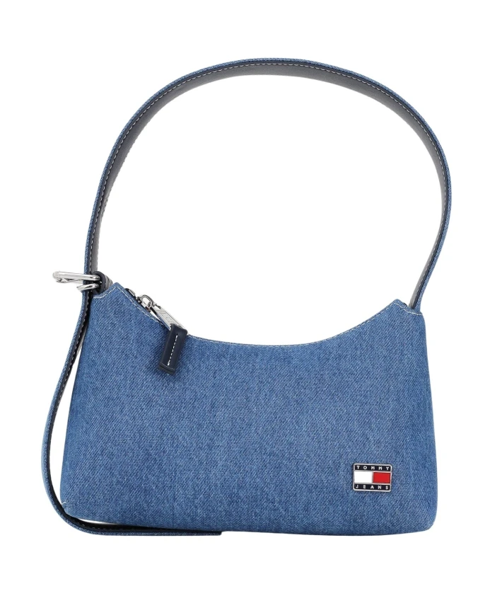 

Синяя джинсовая сумка через плечо с логотипом Tommy Jeans, синий