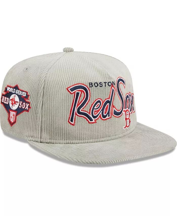 

Мужская серая вельветовая регулируемая шляпа для гольфиста Boston Red Sox New Era, серый