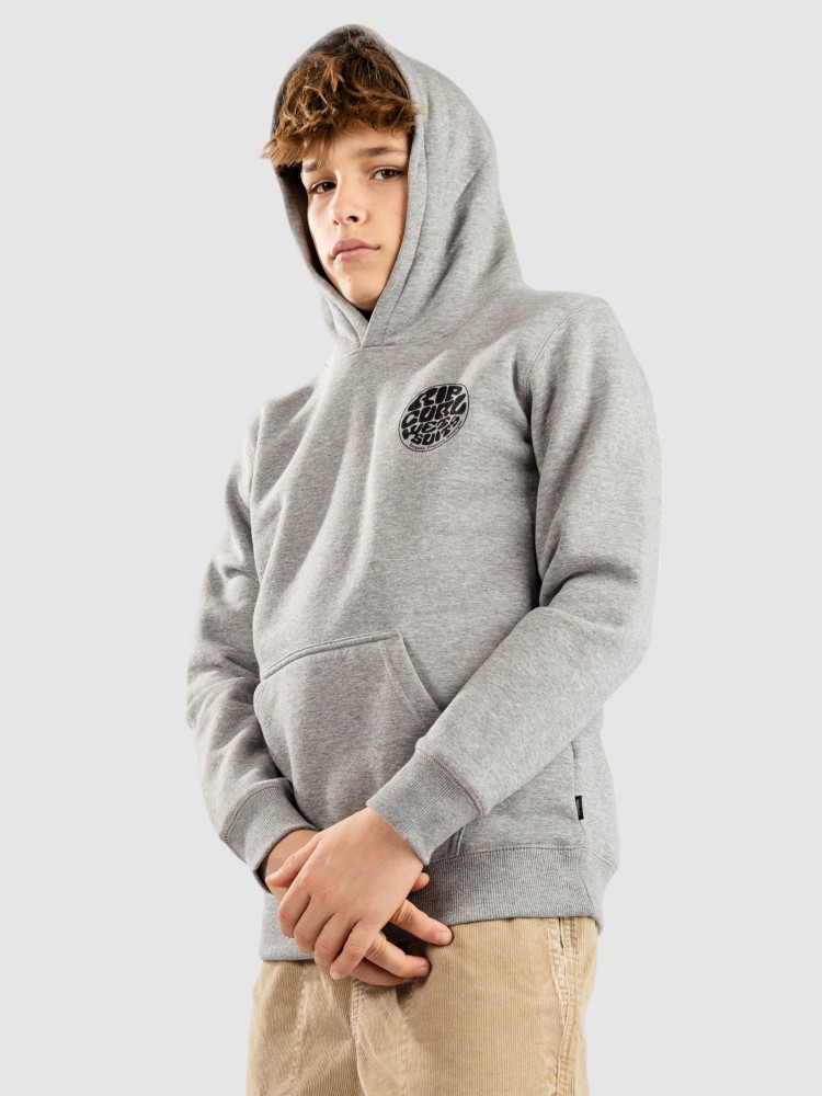 Толстовка Rip Curl Wetsuit Icon Kids Hoodie, grey marle — фото 4
