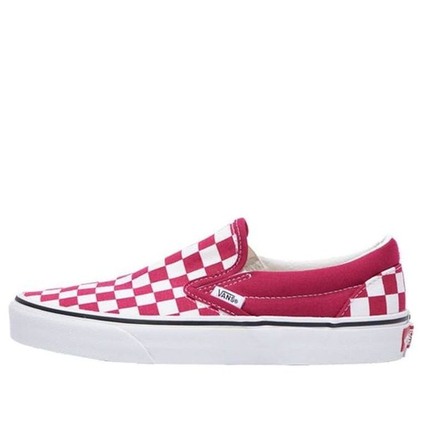 

Кроссовки classic slip-on 'checkerboard - cerise' Vans, красный