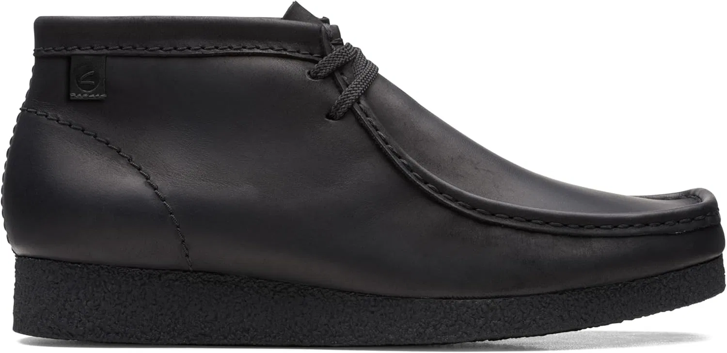 Мужские ботинки Clarks Shacre Chukka, черная кожа, размер 7 EU (широкая ширина) — фото 2