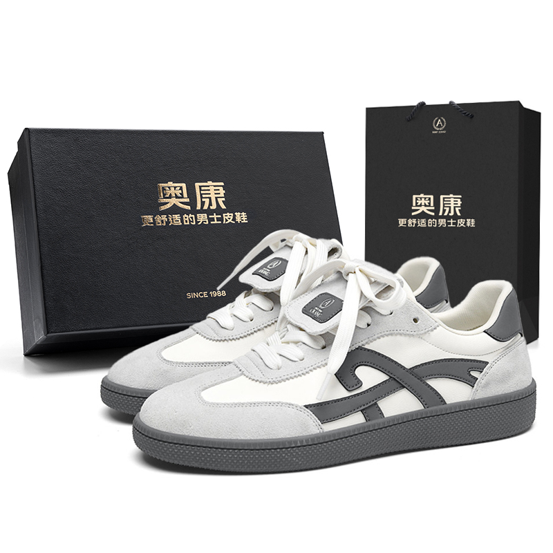 

AOKANG Низкие немецкие армейские кроссовки мужские в коробке Campus White, цвет Campus White[Box Included]