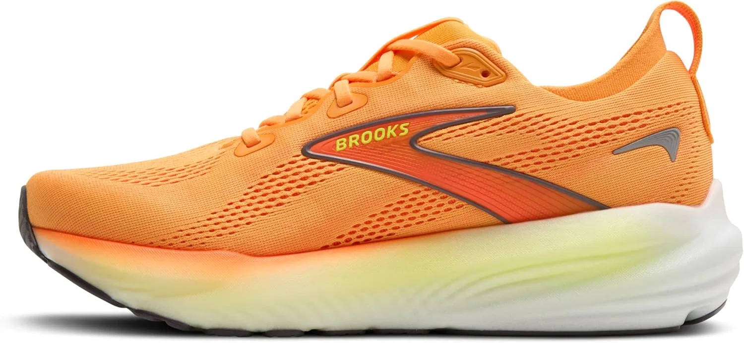 Мужские нейтральные беговые кроссовки Brooks Glycerin 22, Orange Nightlife White — фото 3