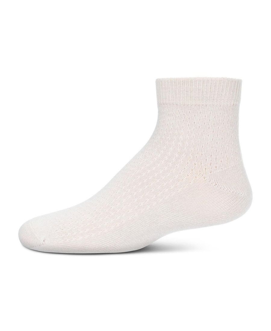 

Детские носки-браслет с ажурным узором в горошек для девочек MeMoi, Latte