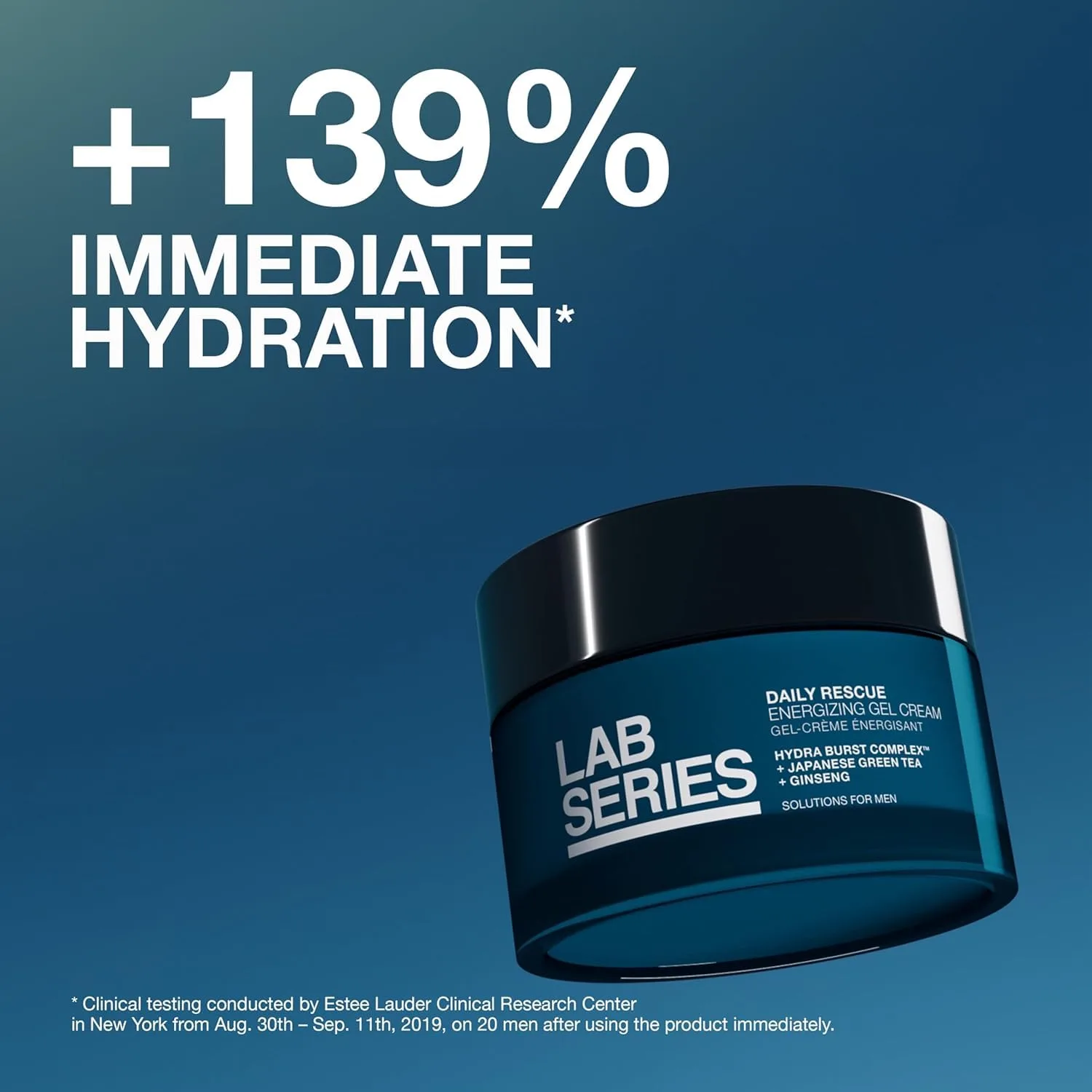 Набор для ухода за кожей лица Lab Series Men's Hydrating Skin Care Set - Daily Rescue Bundle Set - увлажняющий гель-крем 40 мл и восстанавливающая сыворотка для лица 40 мл — фото 2