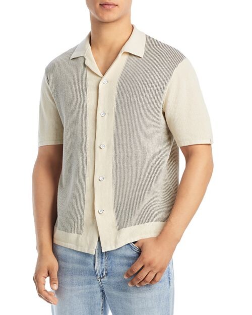 

Рубашка Harvey Knit Camp rag & bone, цвет Ivory/Cream