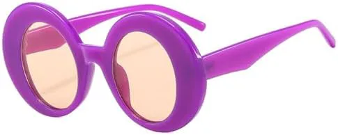 

Большие овальные солнцезащитные очки для женщин, разноцветные, в стиле ретро, ​​градиентные, панк, солнцезащитные очки для мужчин MTZJH, Purple Champagne