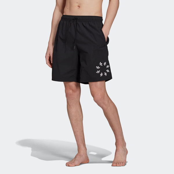 Шорты originals st swimshort casual sports breathable lacing shorts black Adidas, черный — фото 2