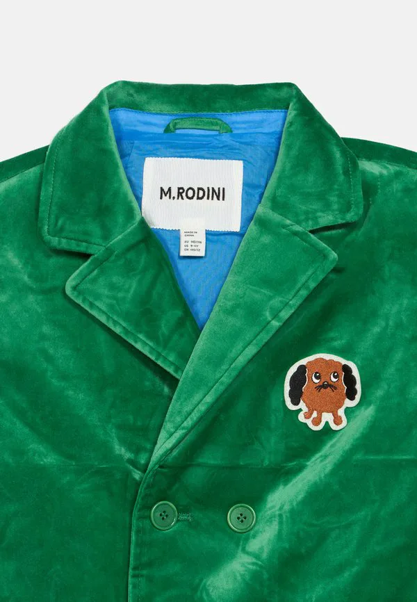 Блейзер с нашивкой в виде собачки, легкая куртка унисекс Mini Rodini, Green — фото 3