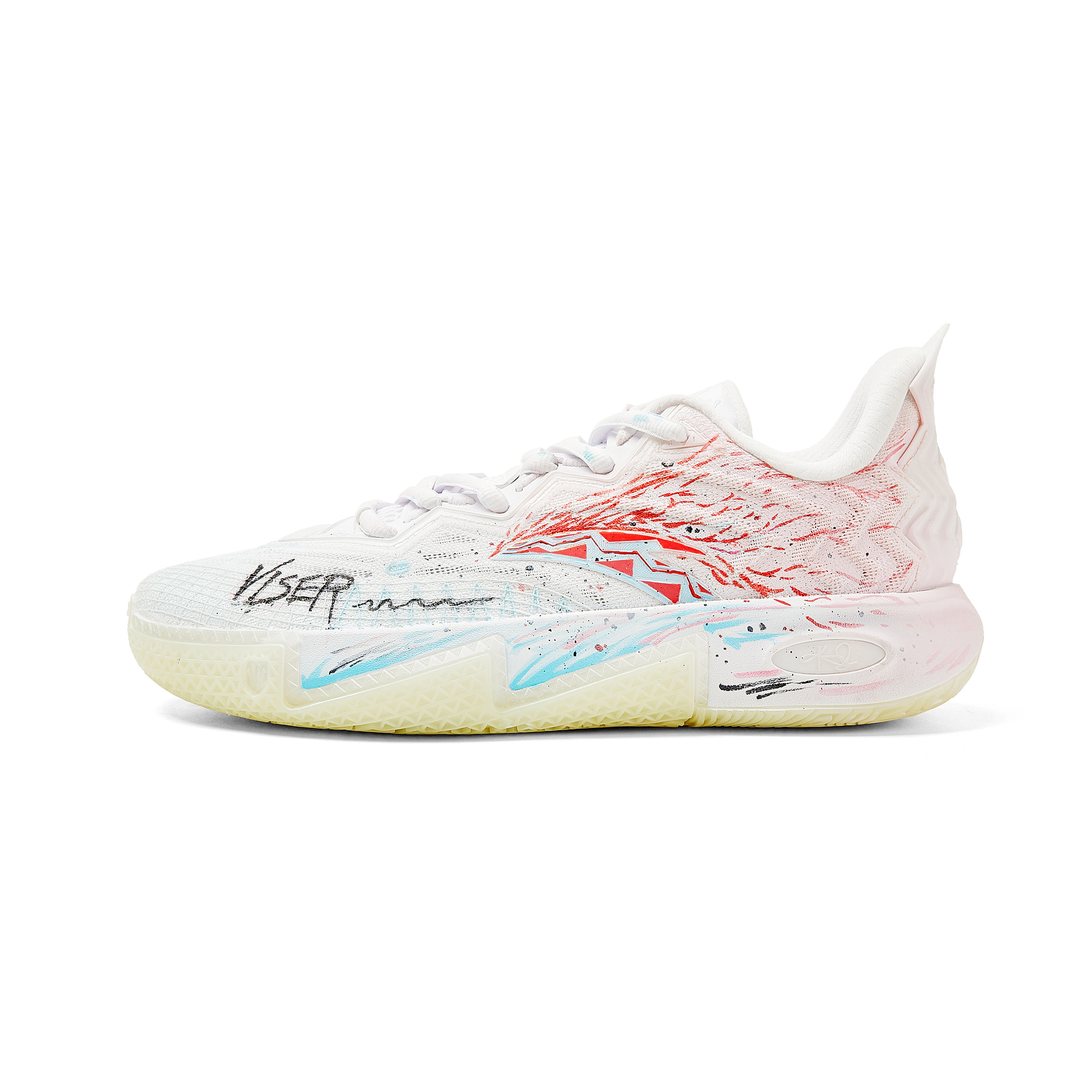 

KAI 2 с амортизацией, устойчивостью к истиранию и упругими свойствами кроссовки Low top Basketball мужские ANTA, розовый