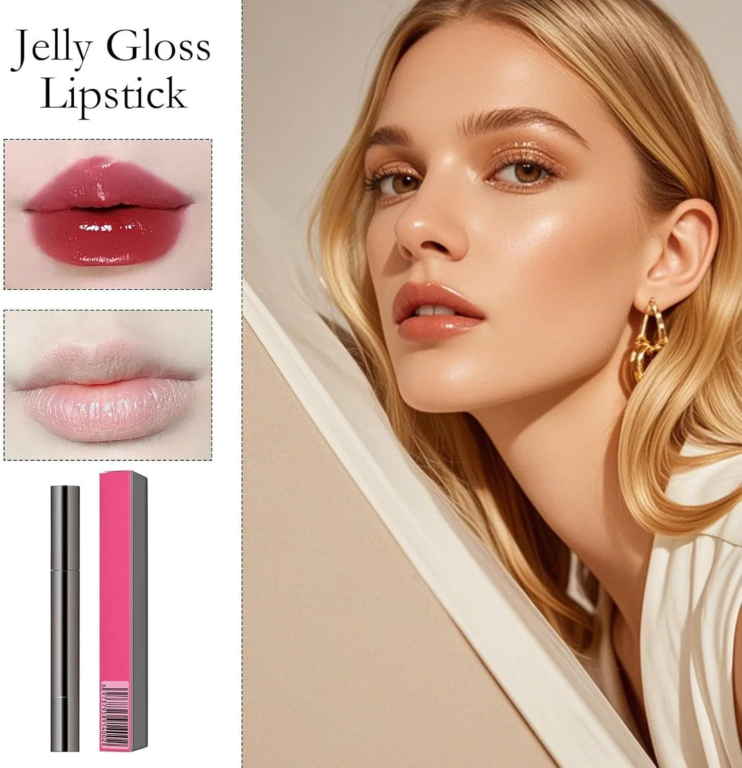 Блеск для губ Crystal Jelly Lipstick, увлажняющий Generic, цвет 06 — фото 2