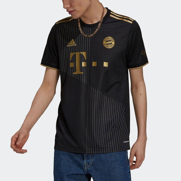 Футболка bayern munich away fan edition sports short sleeve jersey black Adidas, черный — фото 4