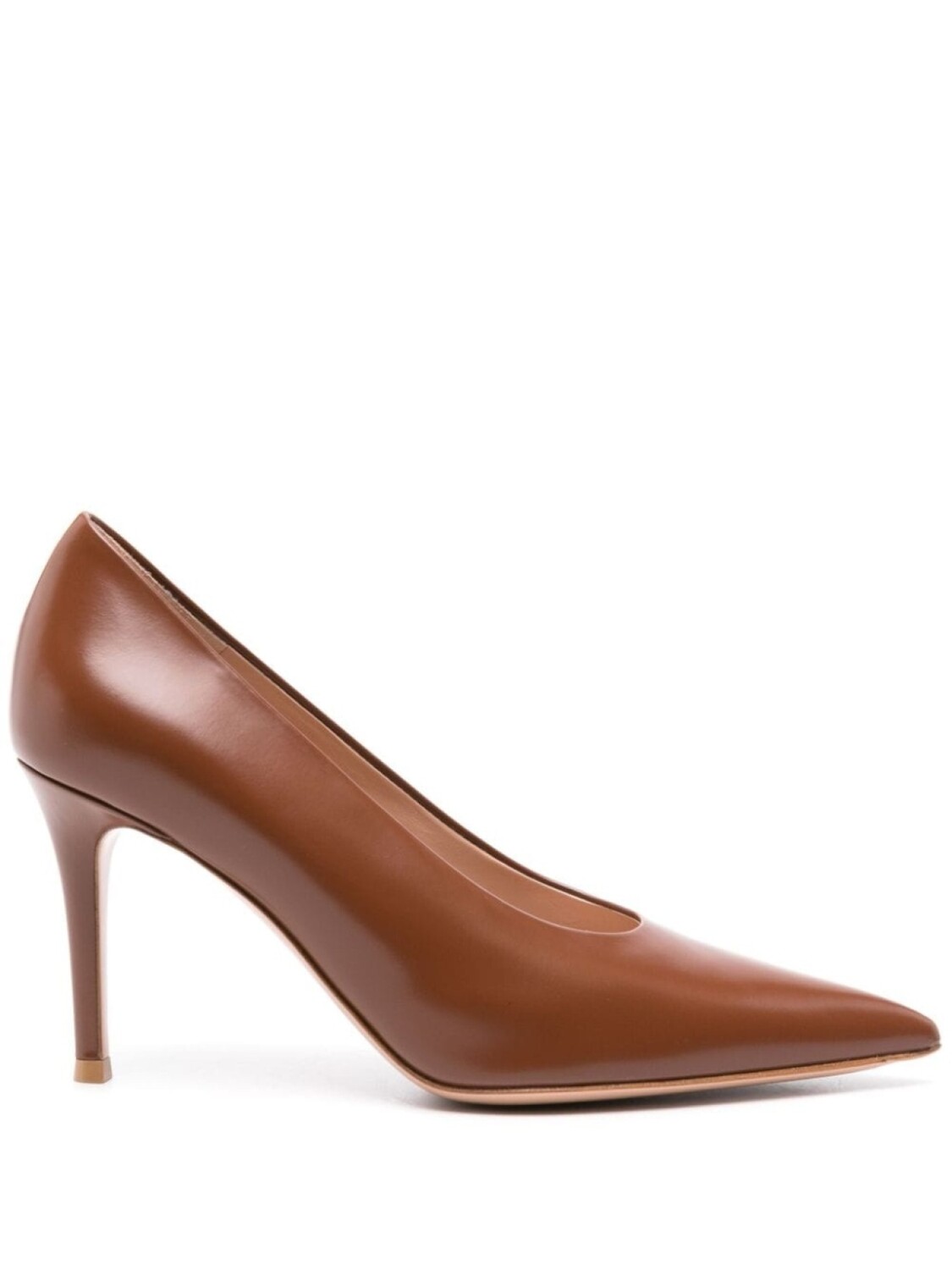

Gianvito Rossi туфли-лодочки из кожи с острым носком, коричневый