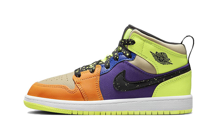

Кроссовки Jordan 1 Mid SE Volt Vivid Orange PS, оранжевый