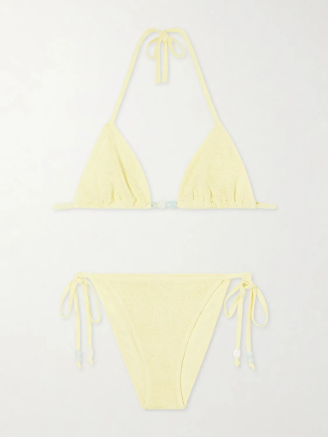 Бикини Gina с украшением из бисера Original Crinkle Hunza G, желтый