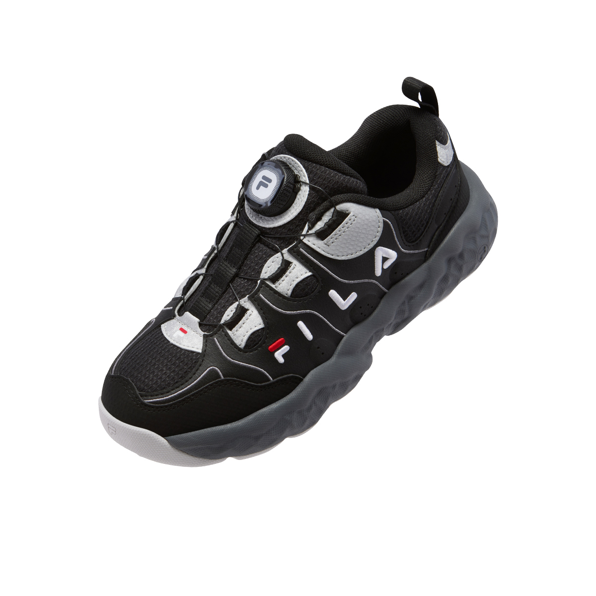 Наследие FHT детские баскетбольные кроссовки FILA KIDS, черный/серебристый — фото 4