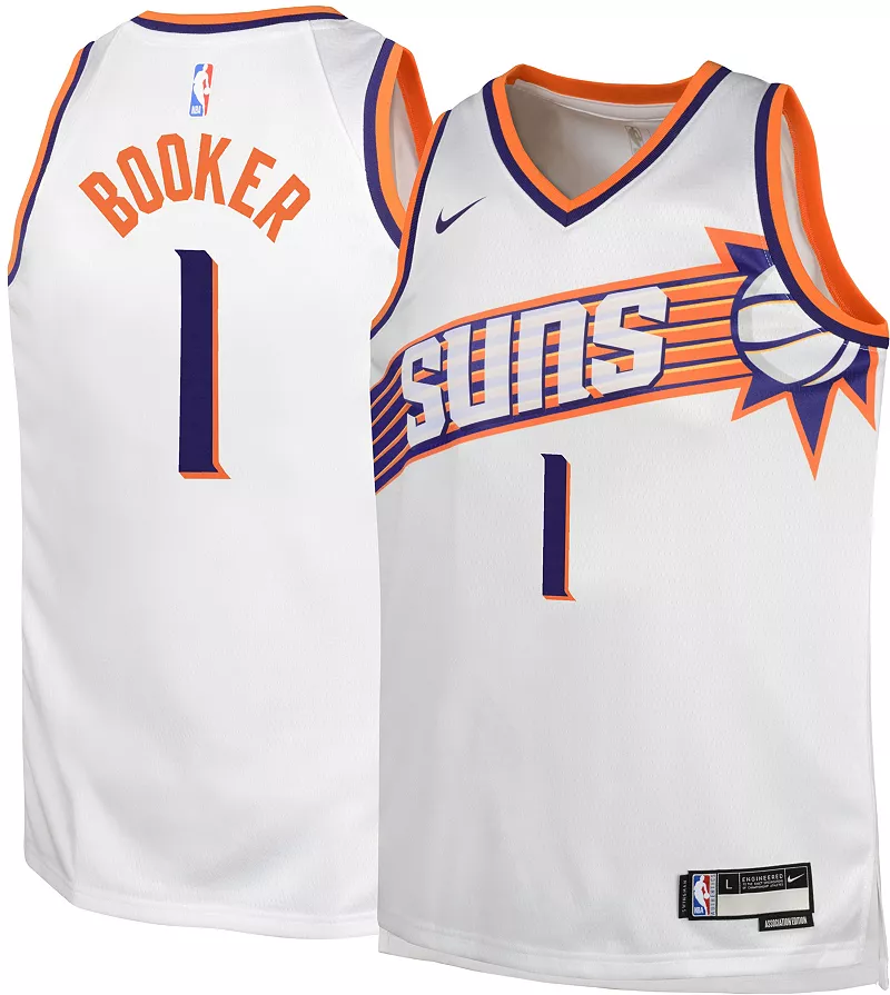 

Белая майка Nike Youth Phoenix Suns Devin Booker #1 Swingman