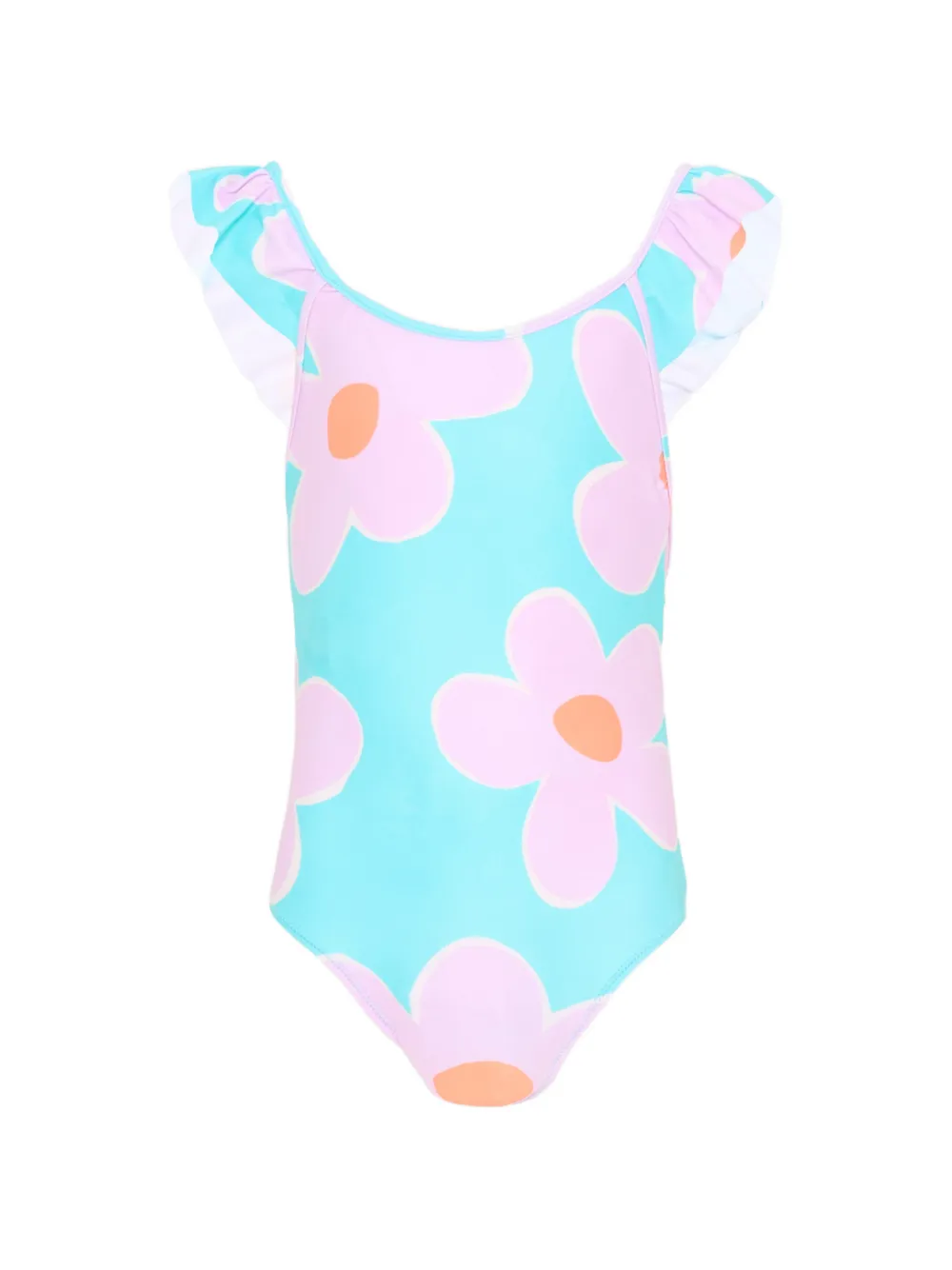 

Купальник с цветочным принтом и оборками Mayoral, фиолетовый