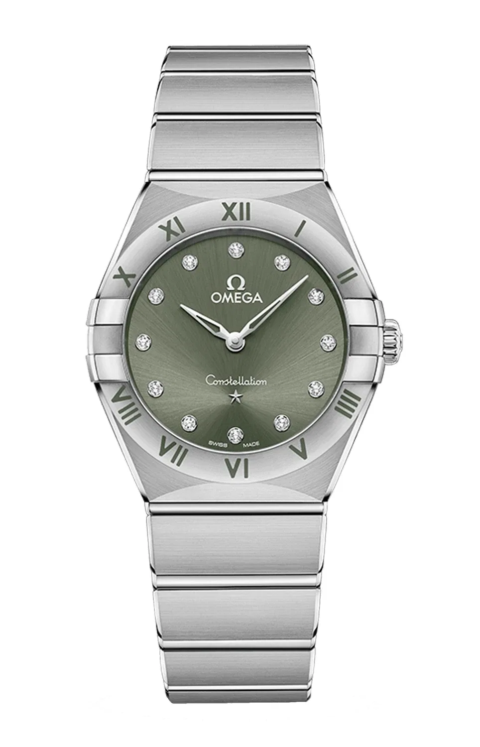 CONSTELLATION 28 ММ, СТАЛЬ НА СТАЛИ - 131.10.28.60.60.001 OMEGA, серебряный