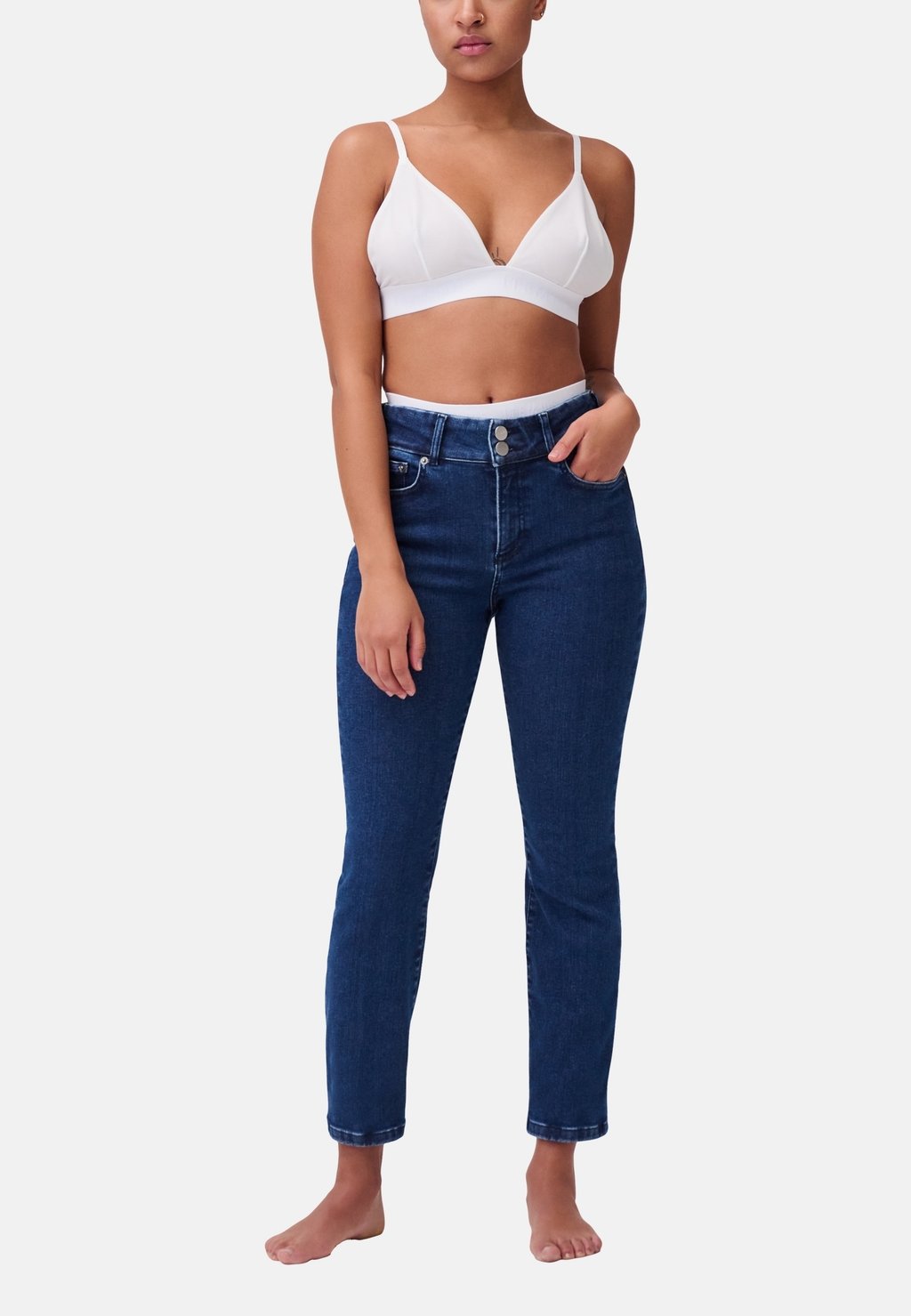

Джинсы облегающего кроя SLIM HIGH RISE DENIM ITEM m6, синий