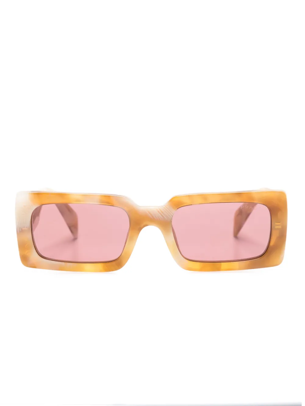 

Солнцезащитные очки в прямоугольной оправе с логотипом Prada Eyewear, желтый