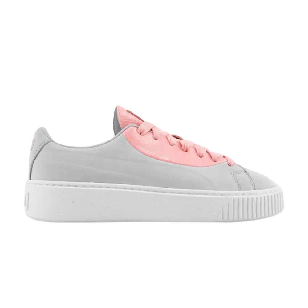 Кроссовки Wmns Basket Platform Puma, серый