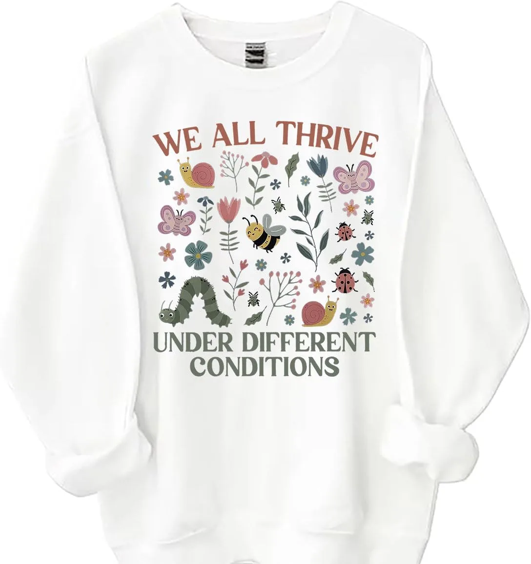 

Толстовка We All Thrive Under Different Conditions, худи для учителя специального образования Neurodiversity Czbic