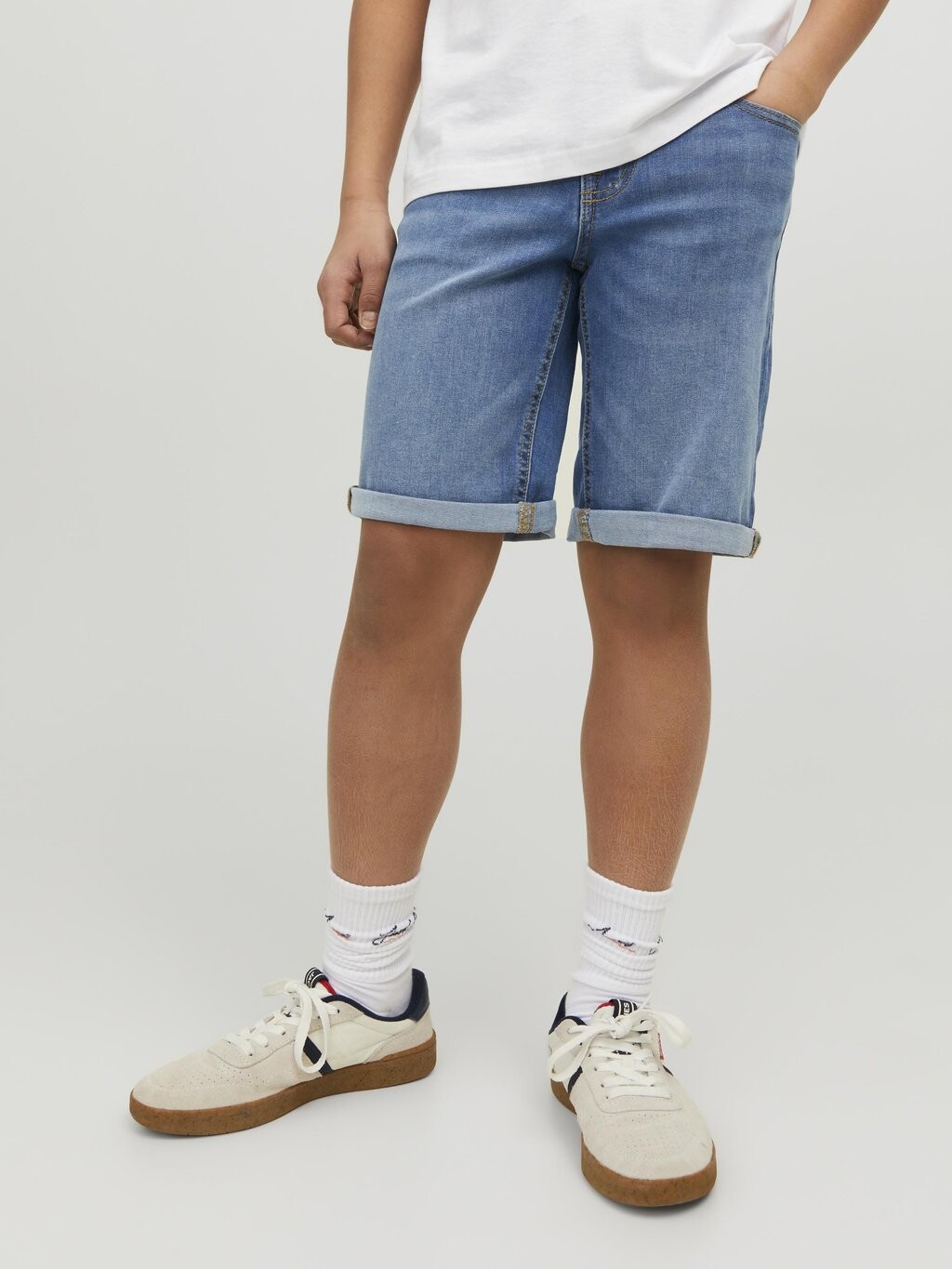 

Джинсовые шорты JJIRICK JJORIGINAL Jack & Jones Junior, цвет blue denim