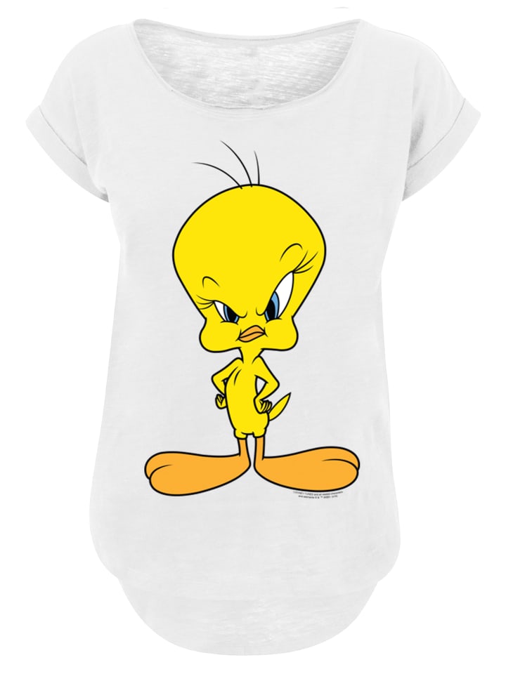 

Удлиненная футболка Looney Tunes Angry Tweety белого цвета F4NT4STIC, Белый, Удлиненная футболка Looney Tunes Angry Tweety белого цвета F4NT4STIC