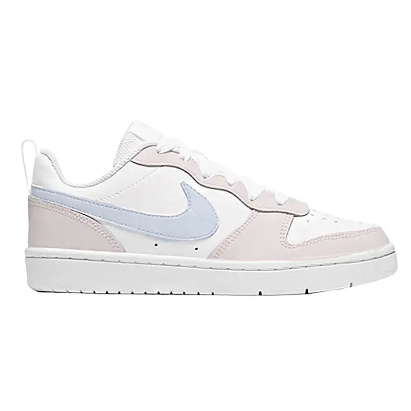 Nike Court Borough Pink Mist Meow Leather Low top детские скейтборд-кроссовки Unisex светло-розовые — фото 3