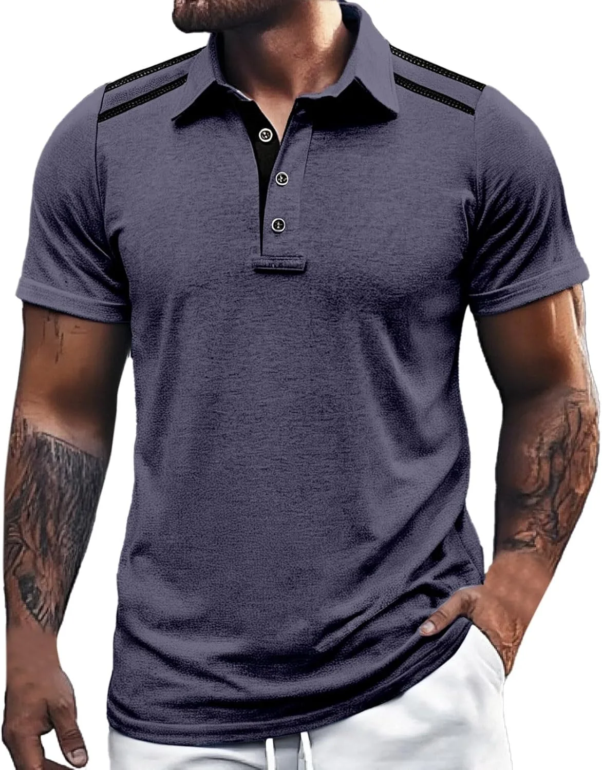 

Мужская повседневная поло с коротким рукавом и V-образным вырезом