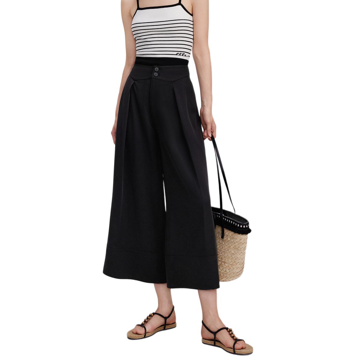 

Женские повседневные брюки Moderate Wide Leg ELLE, хаки