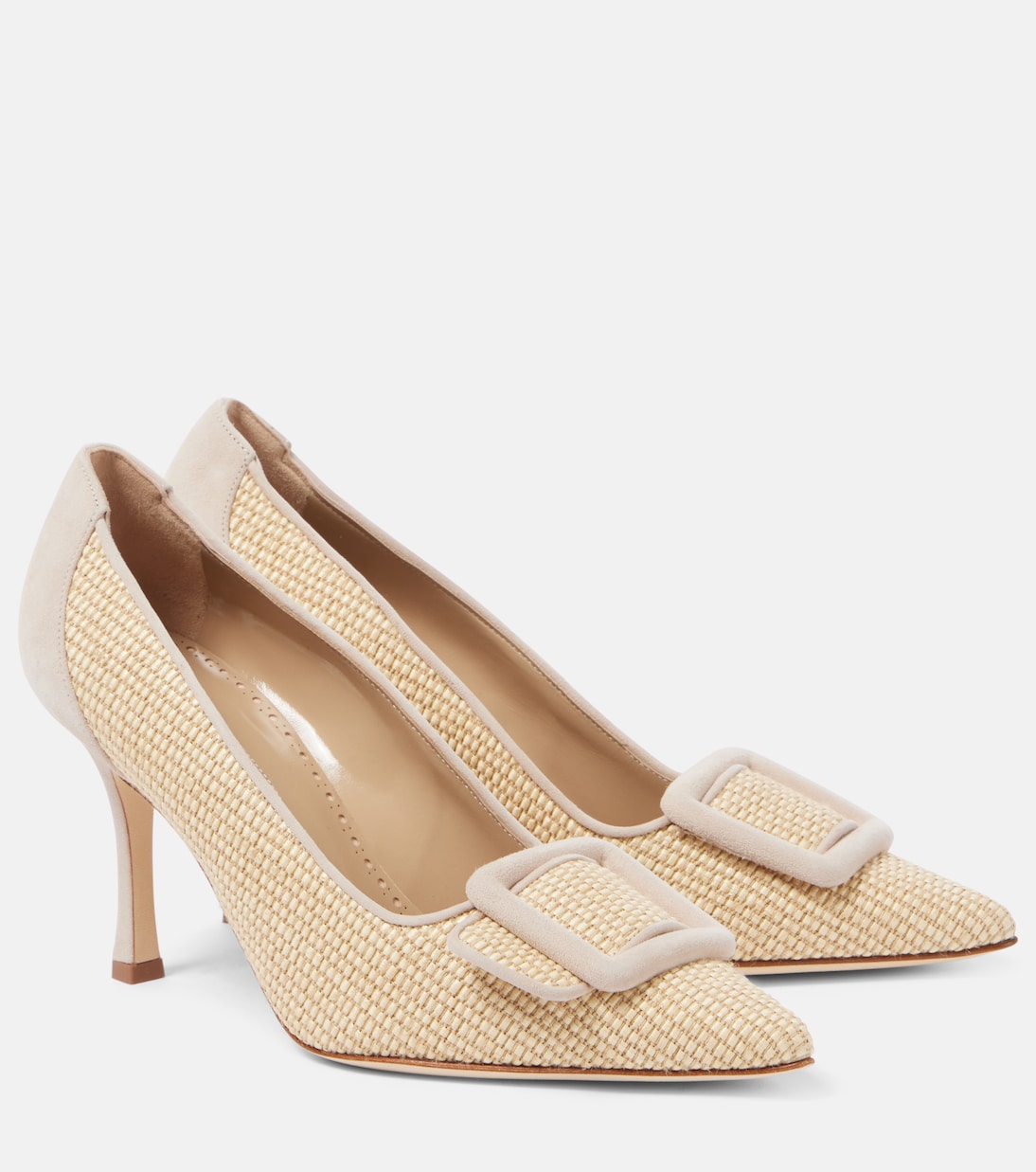 Майсейл 90 туфли из рафии Manolo Blahnik, 1105 Dcrm/2601 Mnud