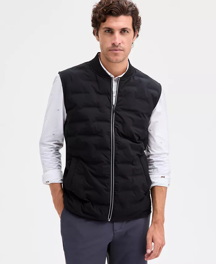 

Мужская стеганая жилетка Alfatech с молнией спереди Alfani, черный