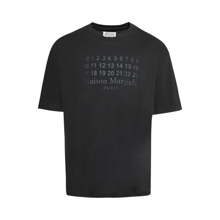 

Футболка Maison Margiela Numerical Logo T-shirt 'Washed Black', черный