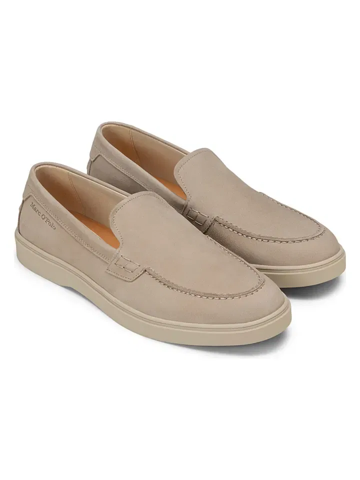 Мокасины кожаные бежевые Marc O'Polo Shoes