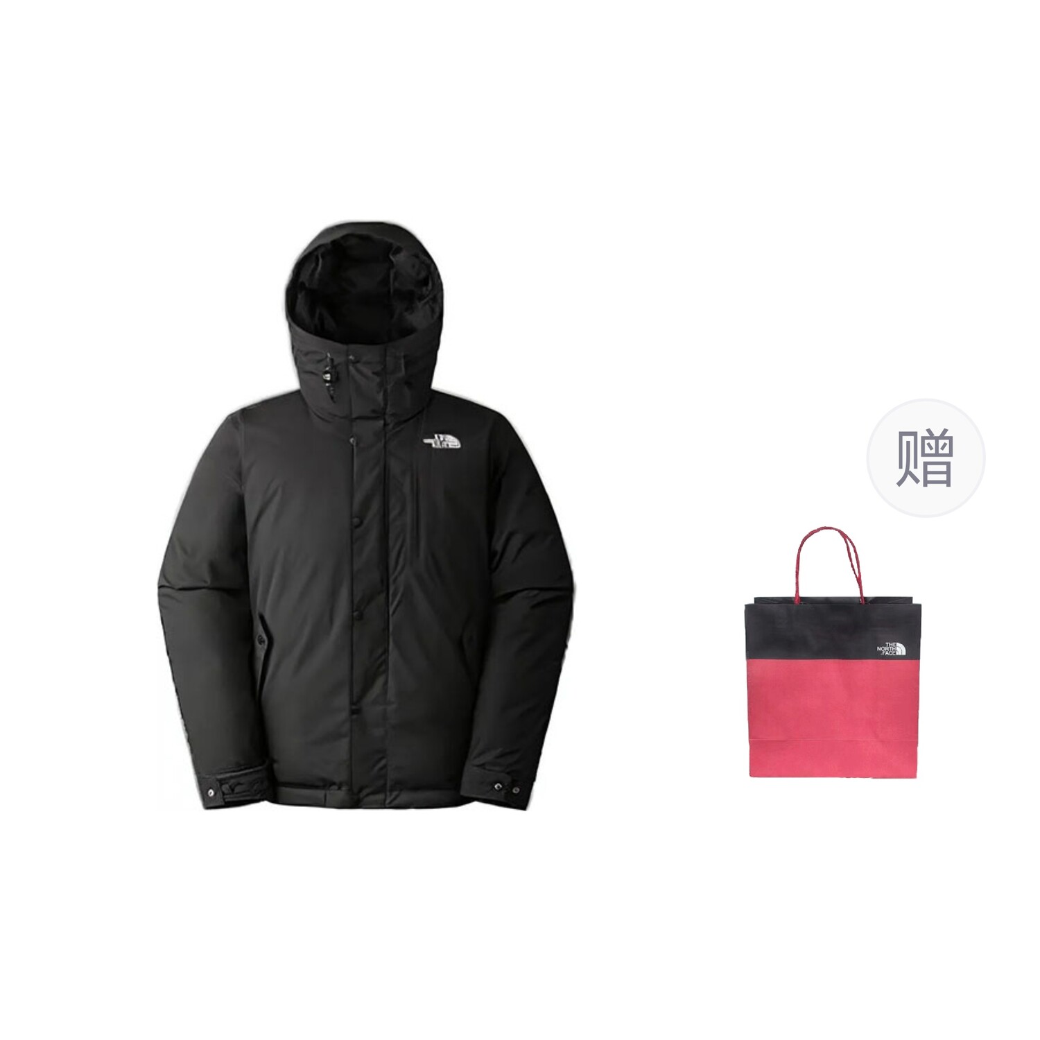 

Пуховик мужской черный подарочный пакет The North Face