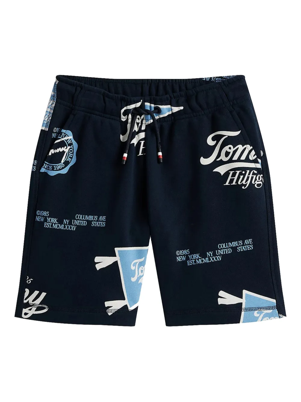 

Шорты с логотипом и завязками Tommy Hilfiger Junior, синий
