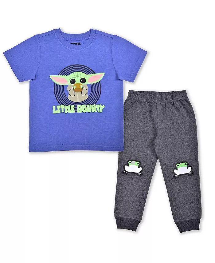 

Футболка и спортивные брюки для малышей Grogu Blue The Mandalorian Little Bounty Children's Apparel Network