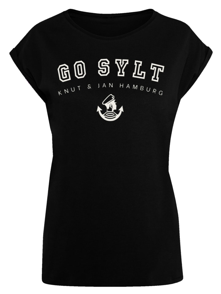 

Футболка с удлиненными плечами PLUS SIZE Go Sylt черного цвета F4NT4STIC, Черный, Футболка с удлиненными плечами PLUS SIZE Go Sylt черного цвета F4NT4STIC