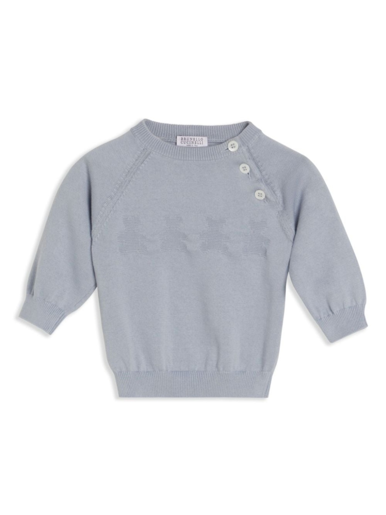 

Brunello Cucinelli Kids жаккардовый джемпер, синий