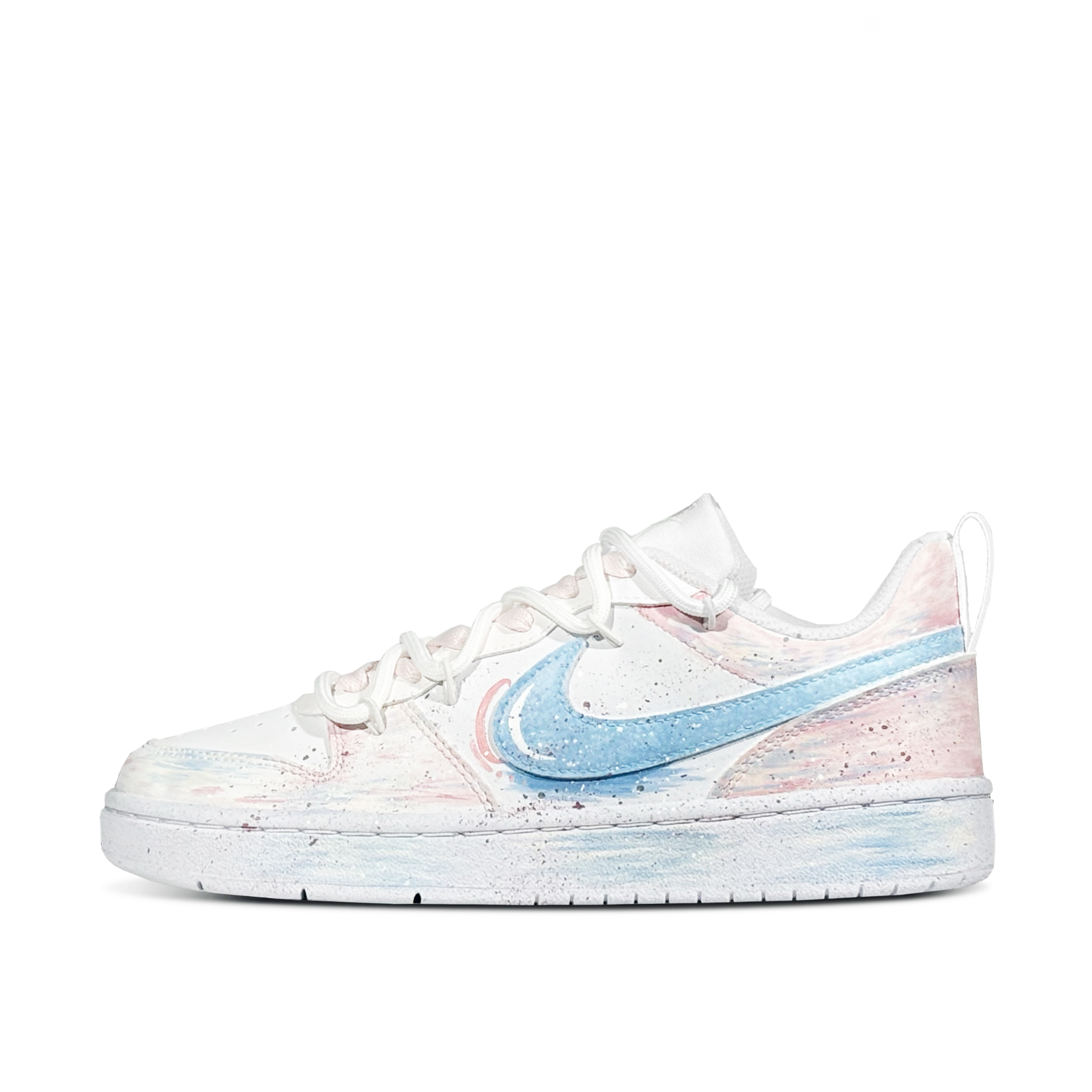 

Nike Детские кроссовки для скейтбординга Court Borough Low 2 Low Top, розовые, синие, для подростков